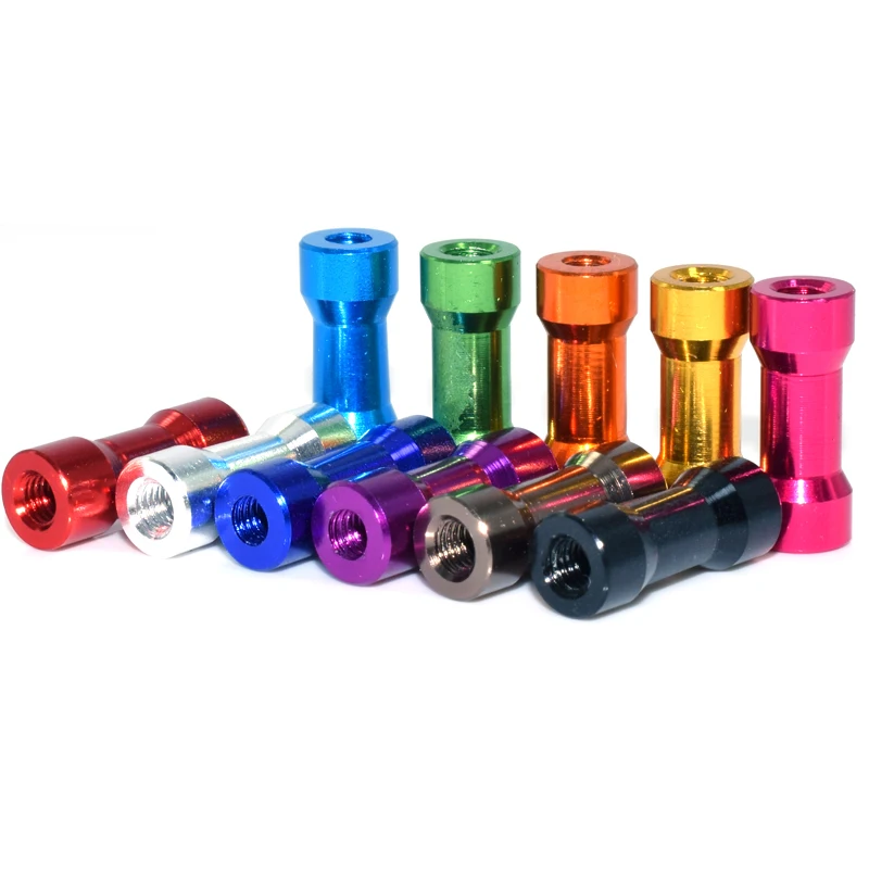 Smooth CNC Machined Round 6061 Aluminum Female Thread Standoff Long Nut Support Tube for FPV 4-Axis Drone