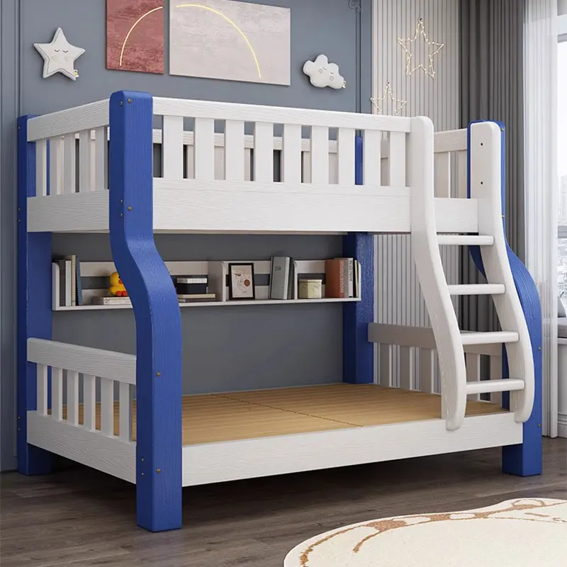 Royal Kids Double Bed Nordic Modern Whitr High End Luxury Frame Bed Girl Boys Sleeping Letti Matrimoniali Furniture For Bedroom