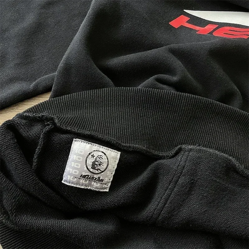 Hoodie pudar 24ss ukuran besar dengan Pria Wanita otak Sweatshirt hitam cetak Logo kualitas terbaik