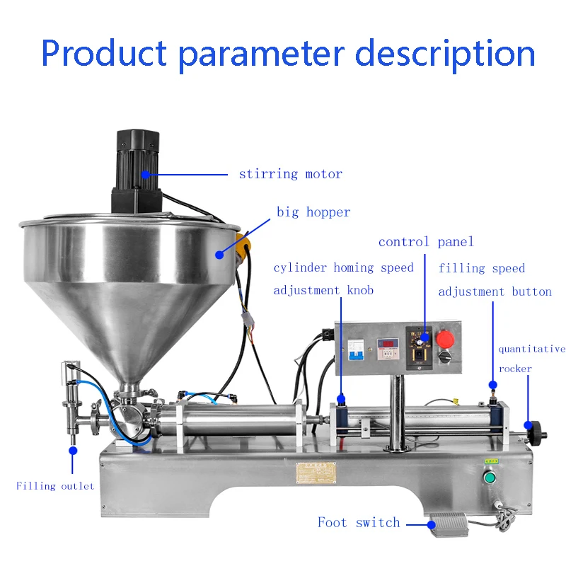 Paste Body Filling Machine For Vinegar Tomato Paste Peanut Butter (5~50ml) Cream Honey Shampoo Honey Butter Juice Oil Filler