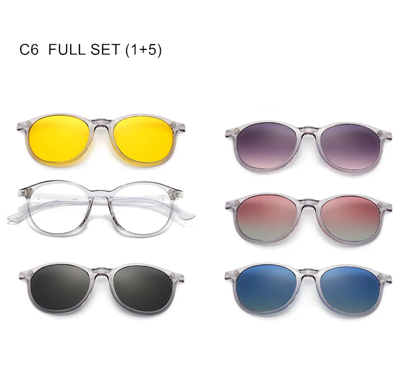 Sonnenbrillen-Clip und Myopie-Brille für Sphäre -0,5 bis -10 Männer Frauen transparenter Rahmen verschreibungspflichtige Brille für Kurzsichtigkeit oder Hornhautverkrümmung F588 – Detail 20