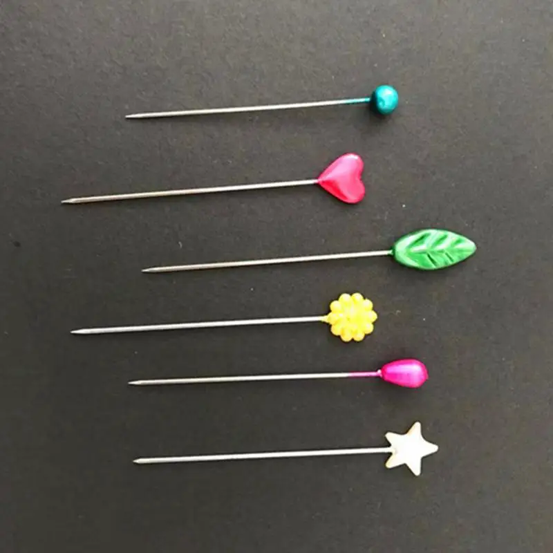 Long Sewing Pins Cute Flat Head Long Quilting Pins Dressmaker Pins Decorative Fabric Pins With Colored Heads Small Sewing Pins