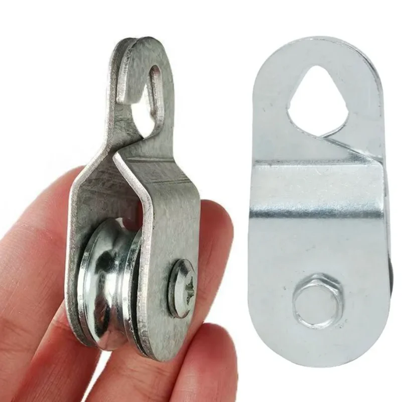 Outdoor Hunting Open-type Metal Pulley Opening and Closing, Smooth-running Bearing, Galvanized Anti-rust Thickened Hook Hanger