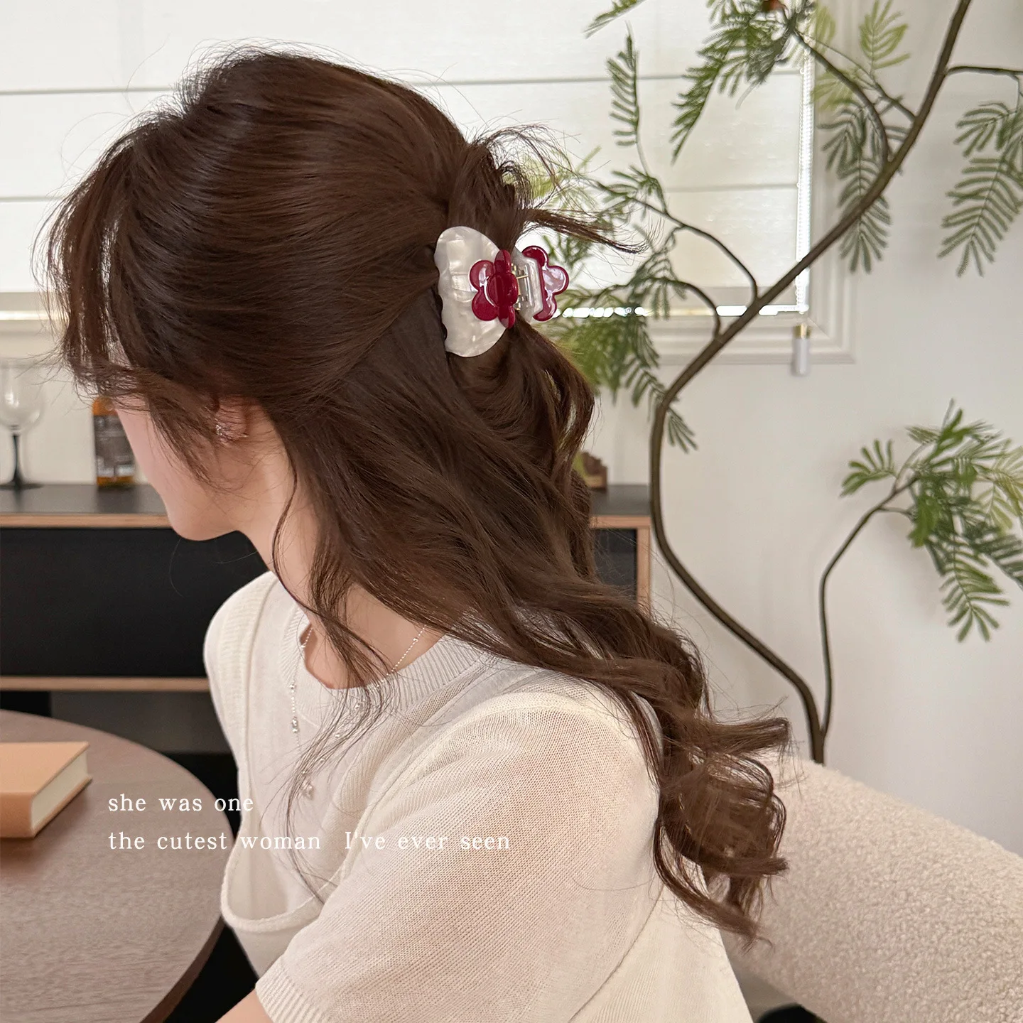Acetate Floral Hair Claw Clip Women Korean Fashion Versatile Ponytail Clip Girls Leopard Print Shark Clip Hairpin Accessories