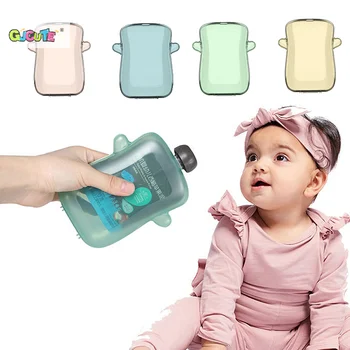 حاوية أطفال ذاتية التغذية قابلة لإعادة الاستخدام ، حامل حقيبة طعام ، بدون ضغط ، بدون انسكاب ، بدون فوضى ، فطام الطفل