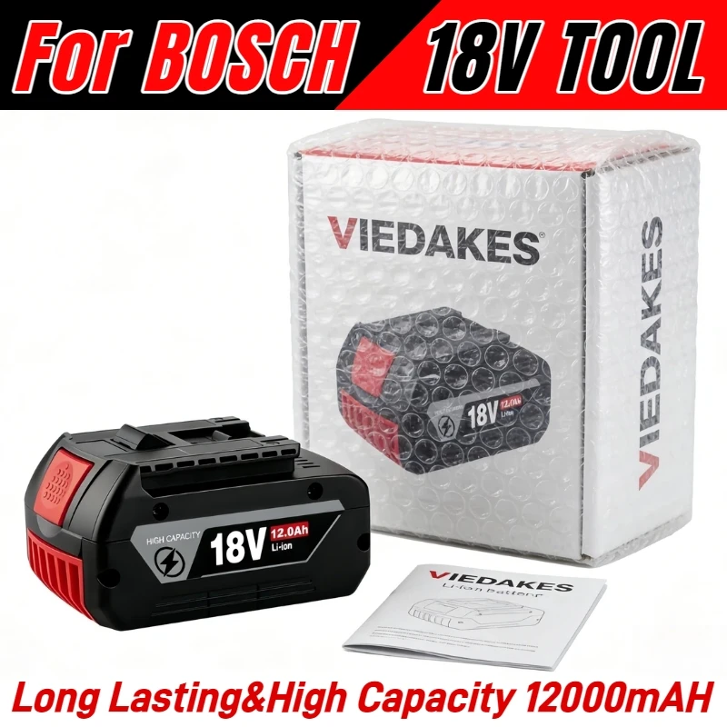 

For Bosch 18V battery 12Ah High-Capacity Powers Heavy-Duty Tools for Construction for bosch battery 18v charger home and garden
