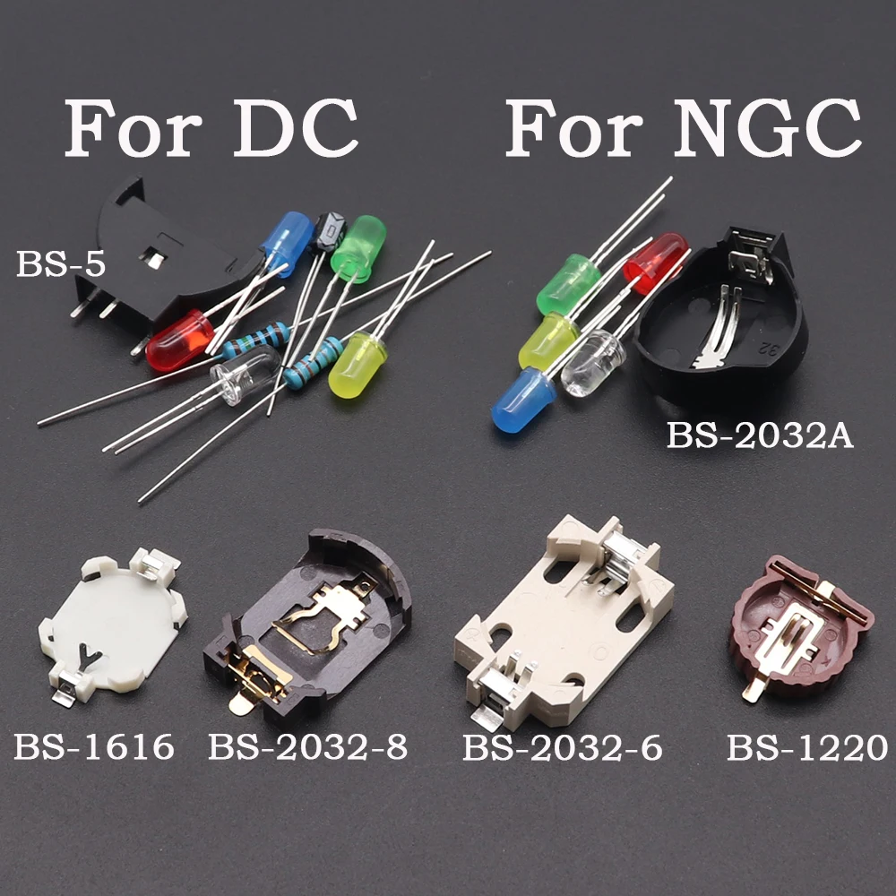 5 шт. CR2032 BS-6/8 BS-1220 BS-2032A BS-1616 3 В NGC DC кнопочный аккумулятор ibuw держатель розетки коробка для хранения батарей 2450 2032 аккумулятор