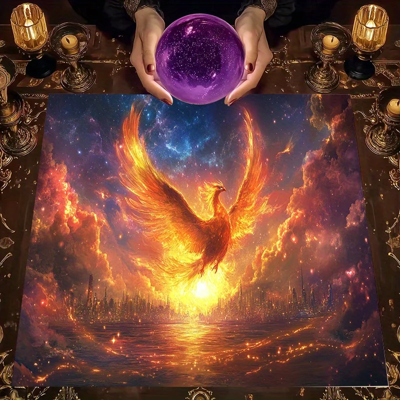 Vibrant Phoenix Rising Epic Sunset Galaxy Art Print Digital Download Wall Decor for Modern Home Office