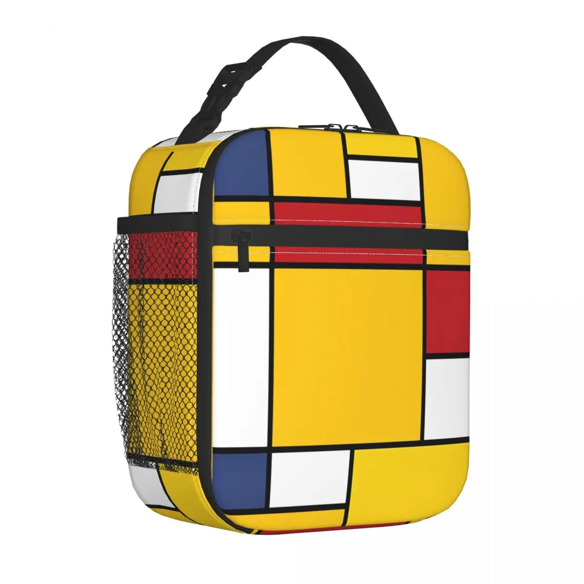 

Mondrian Art Insulated Lunch Bags Cooler Bag Lunch Container Piet Mondrian Portable Lunch Box Tote Food Handbags Work Picnic