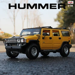 Maisto 1:18 New Hummer H2 H1 Jeep alloy car model simulation car decoration collection gift toy Die casting model boy toy