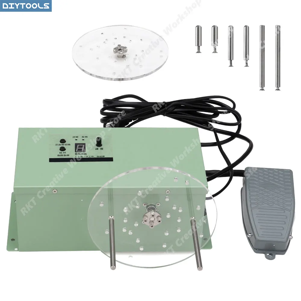 Electric Winding Foot-Operated Wire Winder Machine Shoelaces Variable-Speed Converter Audio Cables Yarn Data Cables Noodles Tool