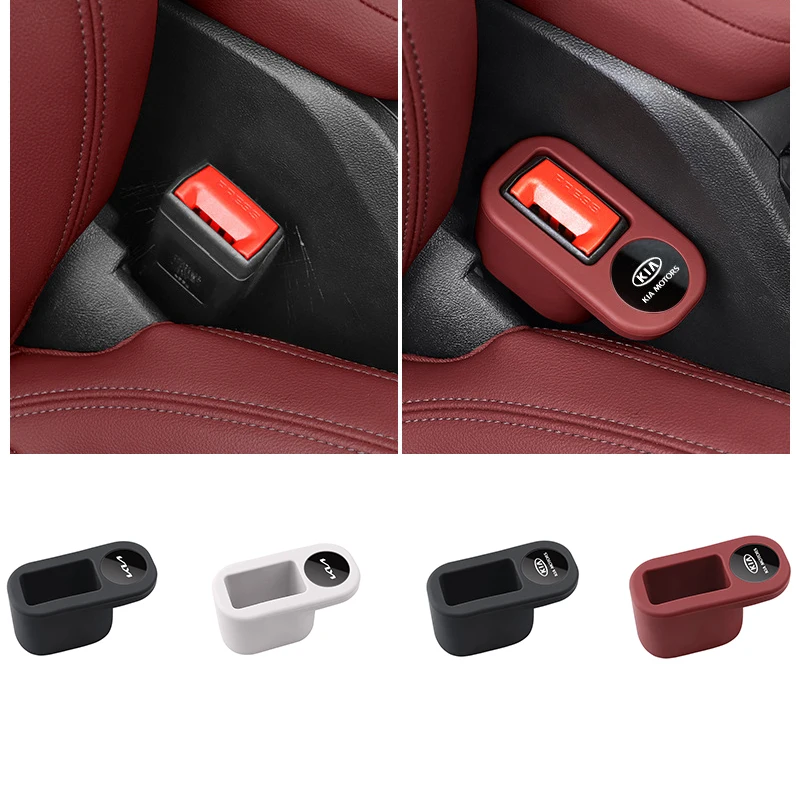 Автомобильный держатель розетки ремня безопасности, эмблема, аксессуар для Kia GT-Line Sportage Ceed Rio Picanto Sorento Soul Cerato Venga Forte K9 Cadenz