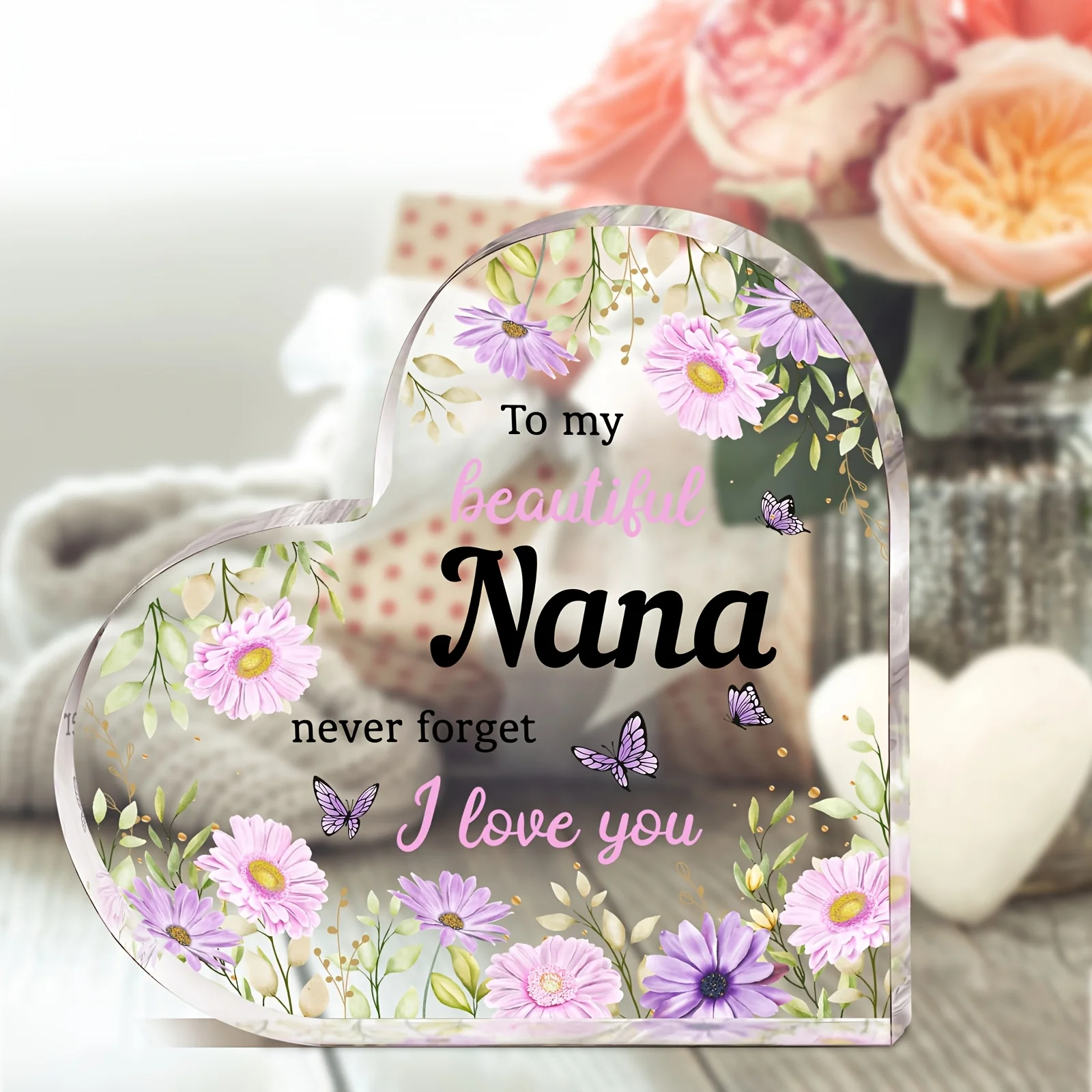 A Heartfelt Gift for Grandmother, a Decorative Plaque That Says 