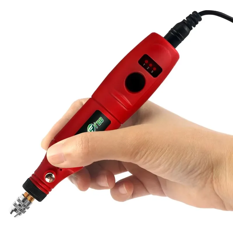 Minitaladro eléctrico de 100V-240V, herramienta rotativa, Control de velocidad, rectificadora, pluma de tallado multifuncional, herramienta eléctrica Dremel