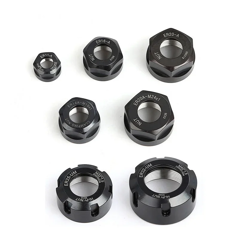 Novo er8 er11 er16 er20 er25 er32 er40 porca a m um er porca cnc máquina de gravura pinça er