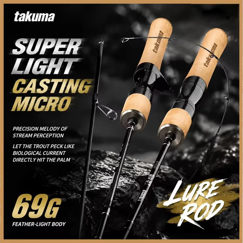Ultralight Micro Lure Spinning Fishing Rod Carbon Fiber Stream Trout Rod for Small Medium Fish Freshwater