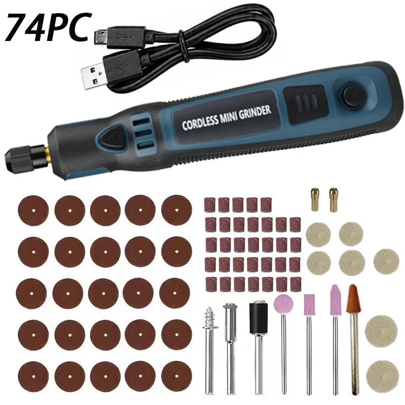 

Cordless Mini Grinder Pen, 3-Speed Control Rotary Tool with 700mAh Battery, Compact & Portable for Grinding, Polishing & Engravi