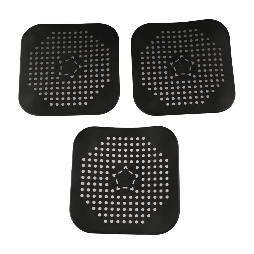 

Portable Drain Hair Catcher Filter Sink Wear-resistant Durable Silicone Strainer Quadrate Multifunction Anti-blocking Mat