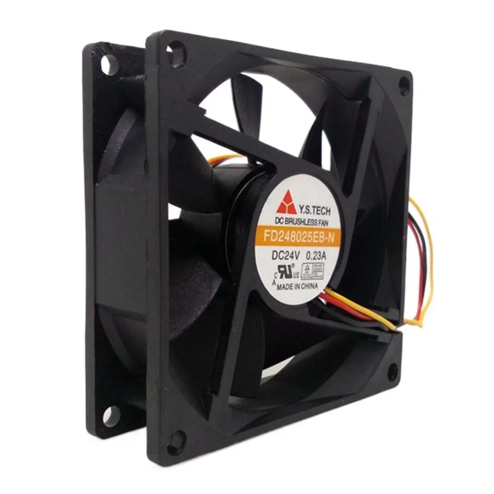 

ФД 248025 EB-N 80 мм 8025 DC 24 В двойной шарик измерение скорости бесшумный вентилятор 8 см преобразователь вентилятор радиатора