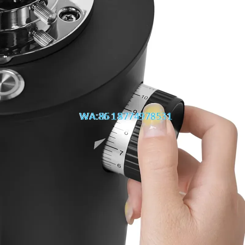 Wmwmnu for Weighing Quantitative 64mm Titanium Plated Burr Coffee Grinder Commercial Scale Powder Output