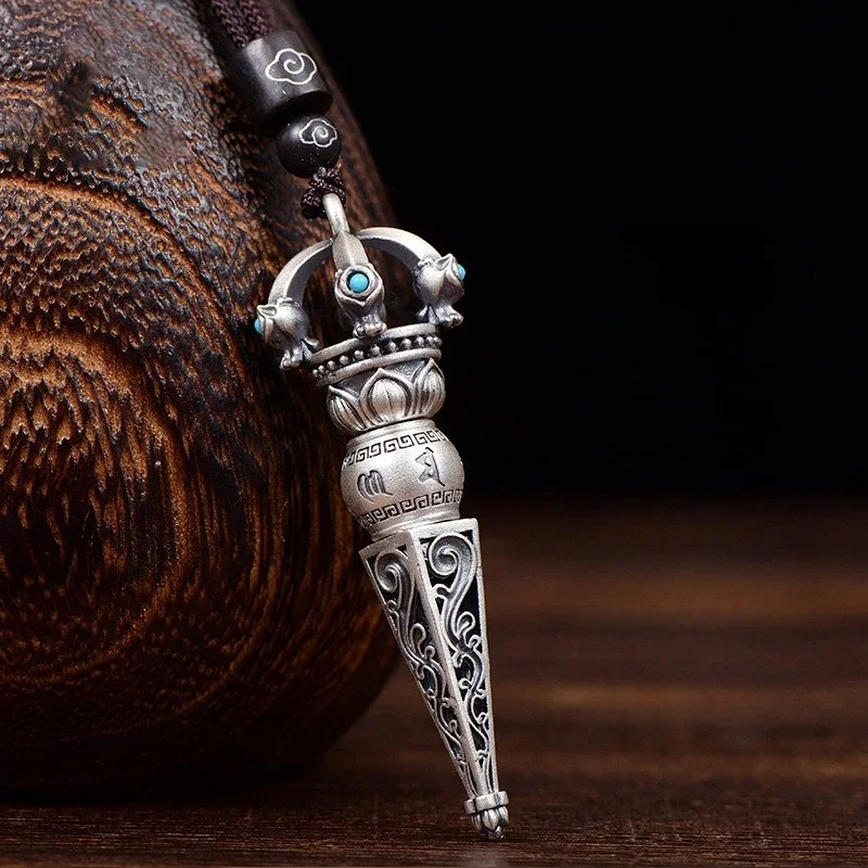 Tibetan Buddhism Vajra Buddhist Supplies Necklace Carving Six Character Mantra Religious Ornaments