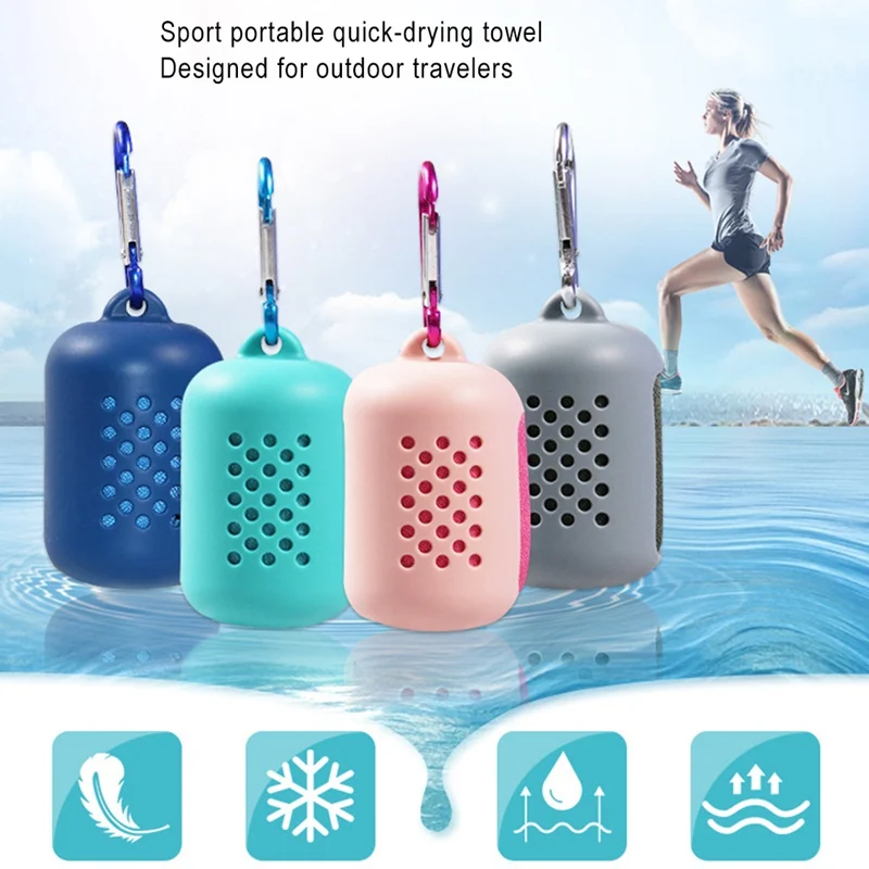 Quick Drying Cooling Towel for Swimming Camping Traveling Silica Gel Cover Microfiber Towel Cooling Absorbent Compression Towel