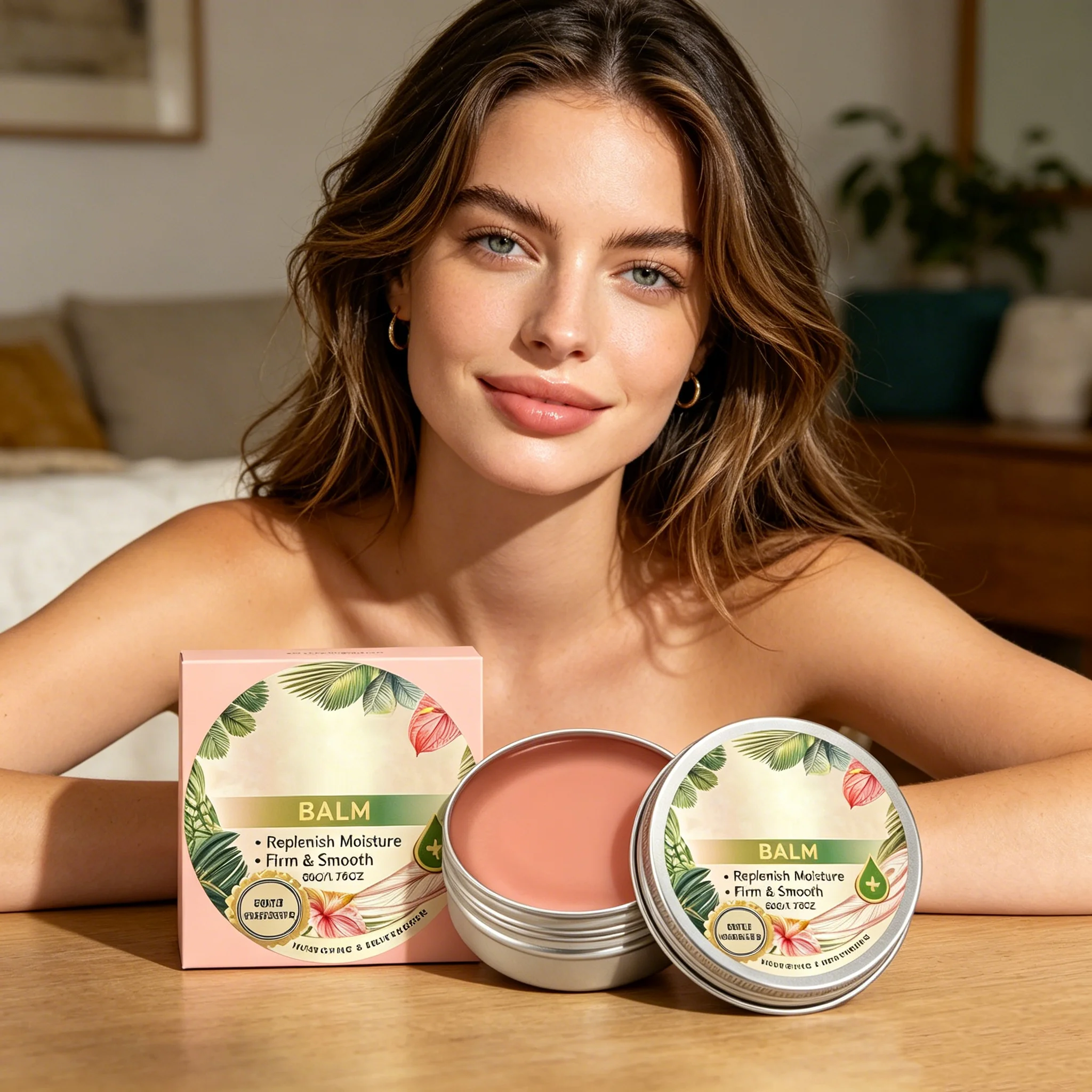 Organic Herbal Soothing Cream for Face Body Sensitive Skin Calm Irritation Sunburn Repair Hydrating Non-Greasy Skin Care