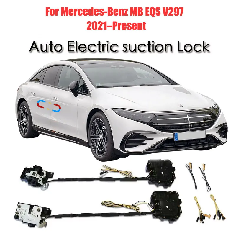 For Mercedes-Benz MB EQS V297 2021+ Car Soft Close Door Latch Pass Lock Actuator Auto Electric Absorption Suction Silence Closer