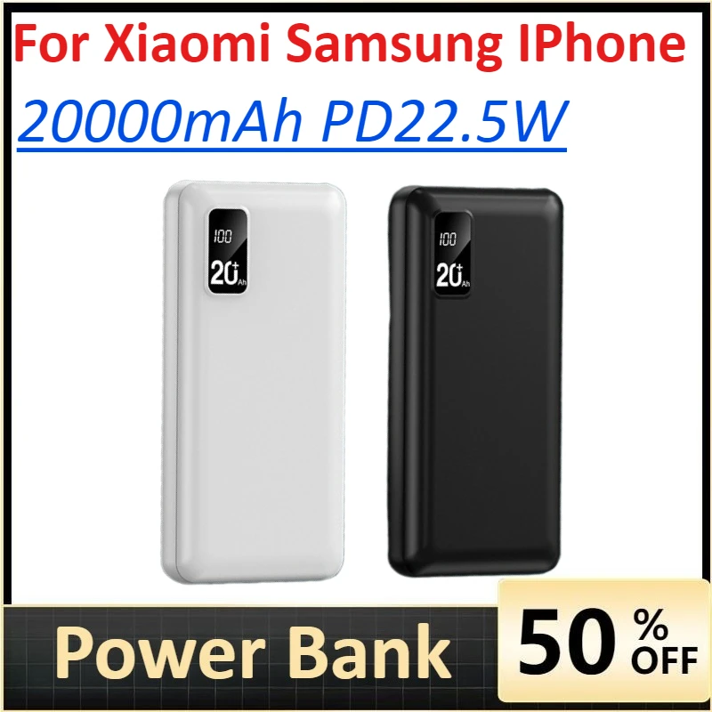 

China CCC Certification for Xiaomi Samsung IPhone Power Bank 20000mAh PD22.5W Output Portable Charger External Battery Pack