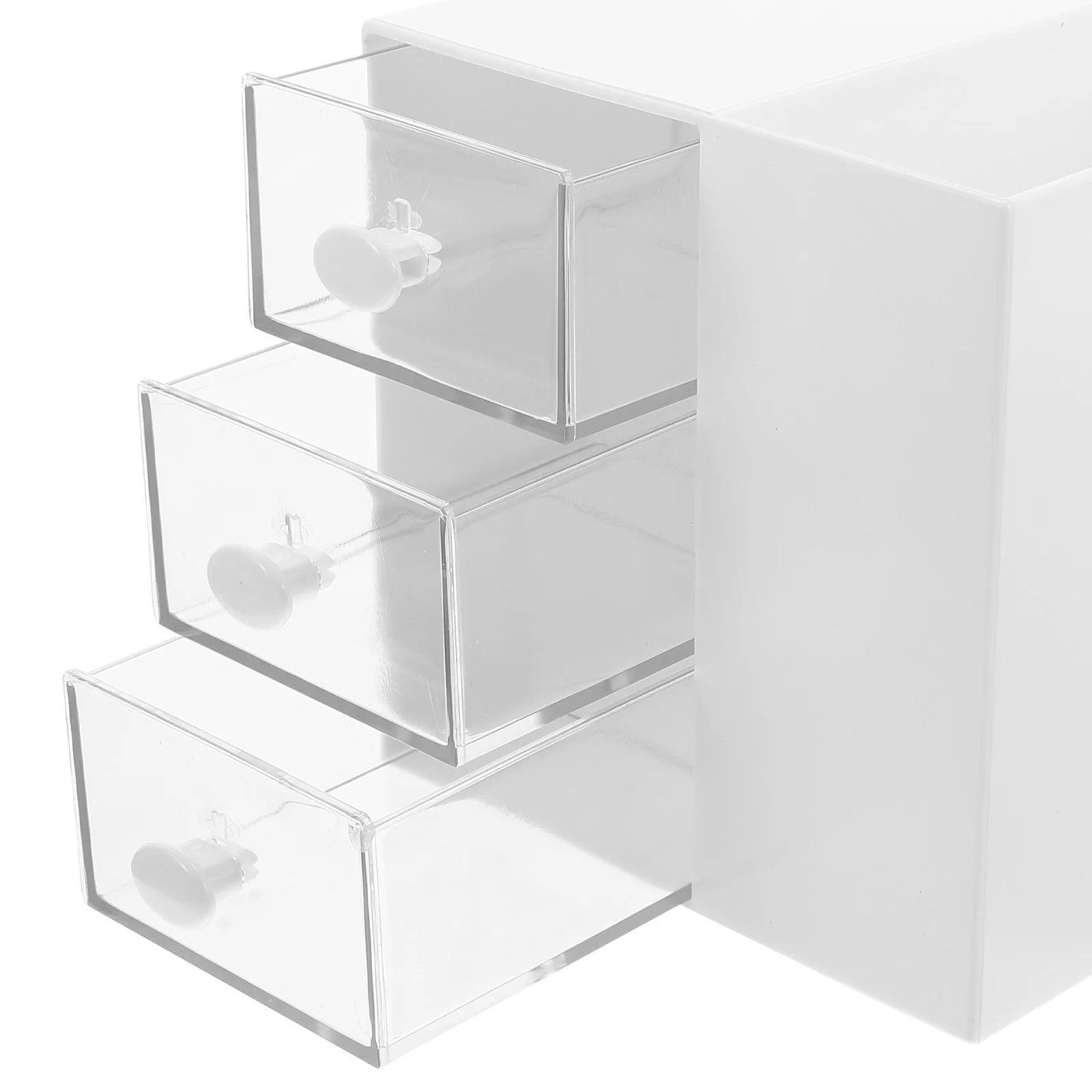 

Drawer Style Organizer with Multi-Grid Storage Container for Makeup and Skincare Essentials Desktop Holder Case