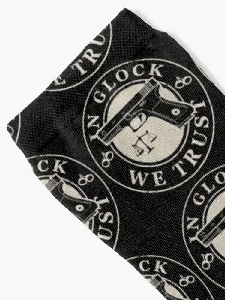 In Glock We Trust Socks Hiking boots christmas stocking custom sports with print Men Socks Luxury Brand Women's