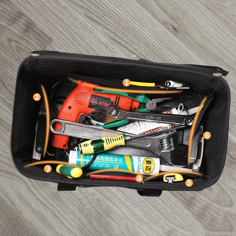 Oxford Cloth Tool Bag Wheeled Big Size Multifunctional Repair Tools Storage Accessories Electrician Special Hardware Organizer