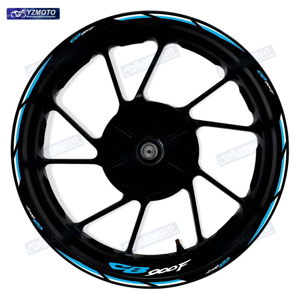 For Honda CB900F CB 900F Motorcycle 17 Inch Front And Rear Wheel Sticker Hub Decal Modified Reflective Decorative Rim Stickers 4