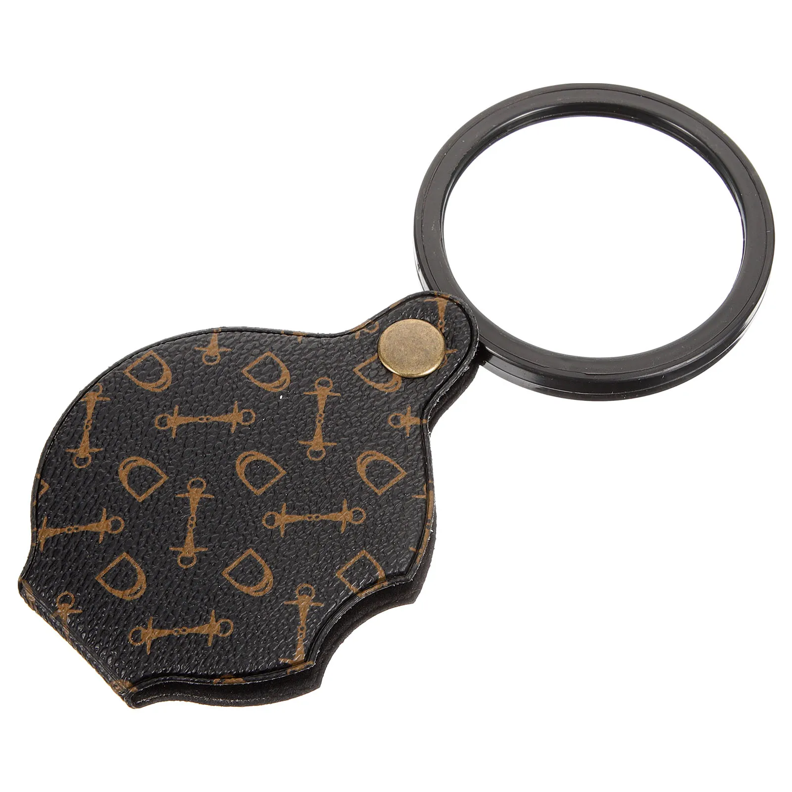 

Jewelry Identification Handheld Magnifier Durable PU Metal Glass Educational Lightweight Grip Exploration Accessory
