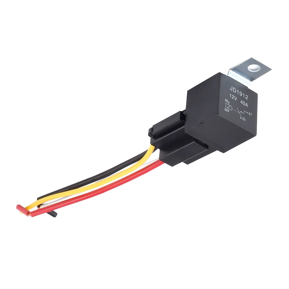 1 Stück Auto-Relais 12V 24V 40A 4P 5-polig Wasserdichtes Automobil-Relais JD1912 JD1914 JD2912 JD2914 Auto-Relais mit Kabelbaum und Relaissockel – Detail 15