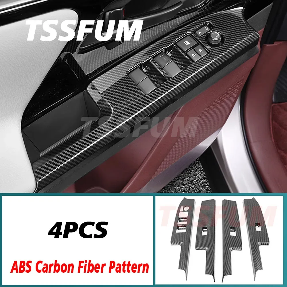 Car Interior ABS Carbon Fiber Sticker Control Gear Shift Panel Cover for Toyota BZ4X XLE Limited 2022 2023 2024 2025 Accessories