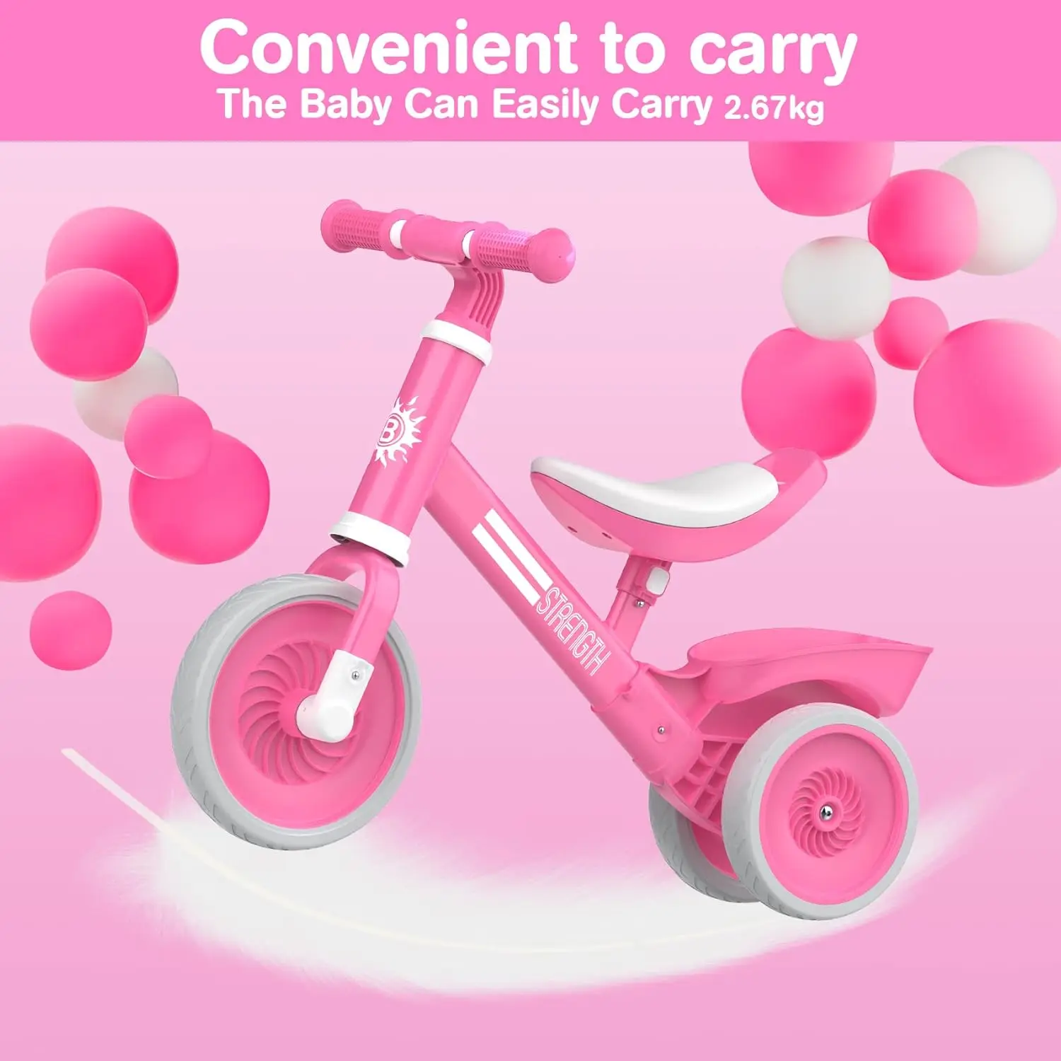 Balance Bike 2-4 anni, perfetto, robusto, bici senza pedali per bambini 2 3 4 anni, facile da montare, ben realizzata