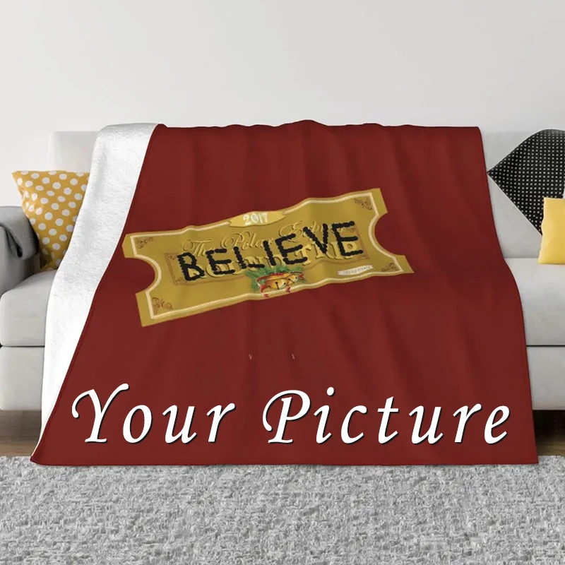 Your Picture Blanket Cover Coral Fleece Plush Customized DIY Print on Demand Dropshipping Warm Throw Blanket for Bedspread