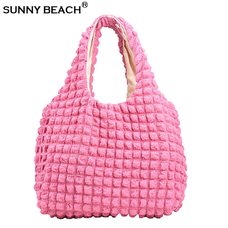 

Fashion Pleated Shoulder Bag 2023 New Tote Bag Women's Bag Fashion High Capacity Shopping Bag