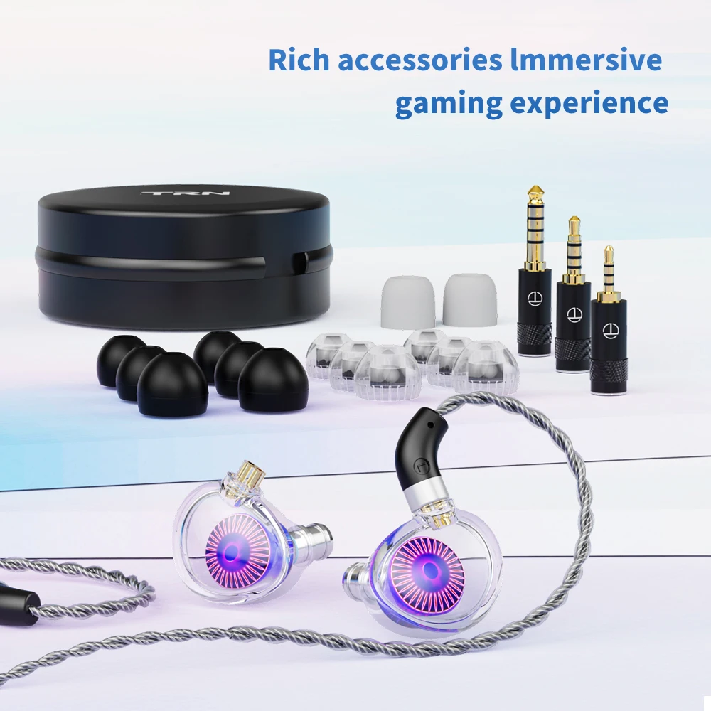 TRN ميدوسا سماعة 12 مللي متر DLC سائق ديناميكي IEMs مراقب سماعات أذن رياضية DJ سماعة مع قابس قابل للاستبدال 3.5/4.4/مم