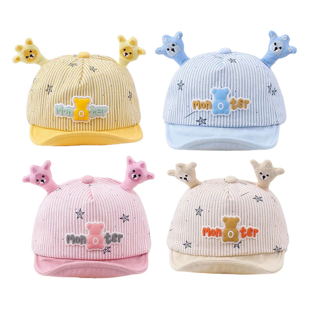 

Baby Mesh breathable Baseball Cap Adjustable Brim Foldable Sun Hat for 6-18 Months Infant Cute Summer 50cm Head Circumference