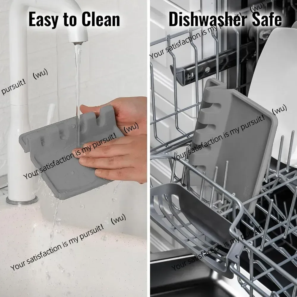 Kitchen silicone cookware rack with drip pad, heatproof spoon rack, kitchen utensils for stove