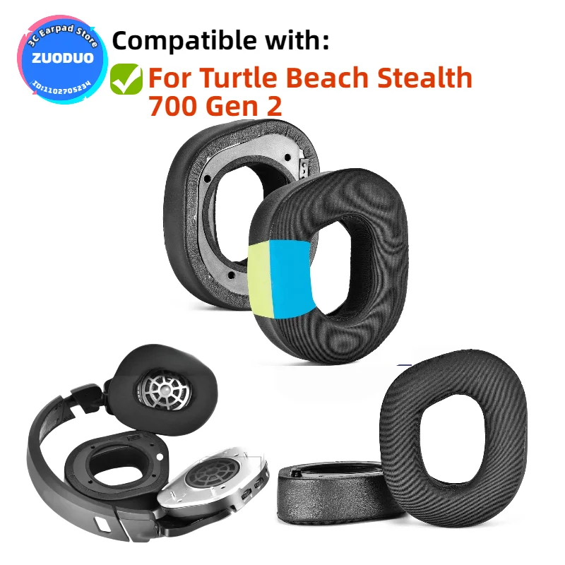 

For Turtle Beach Stealth 700 Gen 2 Headphones Soft Form Earpad High Quality Earpads Replacement Foam Ear Pads Cushions