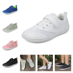 Shoe Factory Zapatos para caminar descalzos transpirables para niños: cómoda caja con punta ancha, estilo simple, ideales para parejas