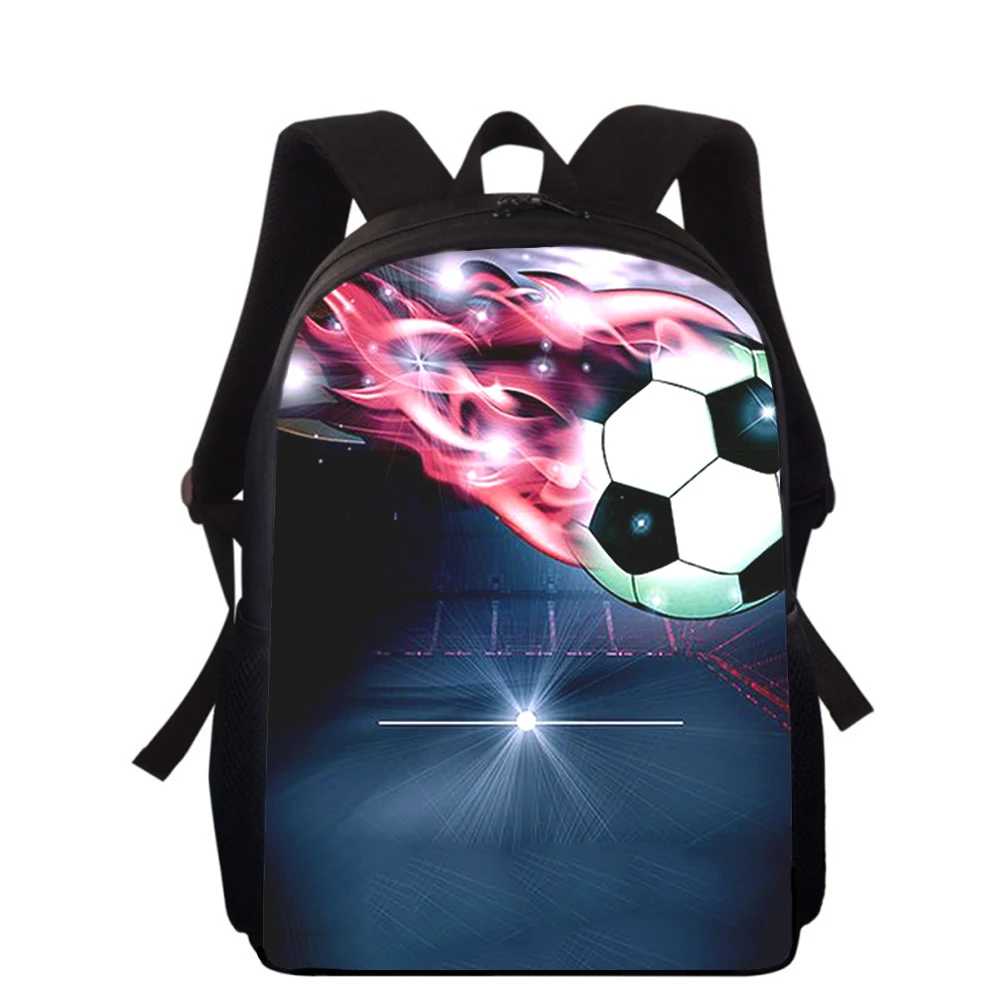 Soccer Football 15” 3D Print Kids Backpack Primary School Bags for Boys Girls Back Pack Students School Book Bags