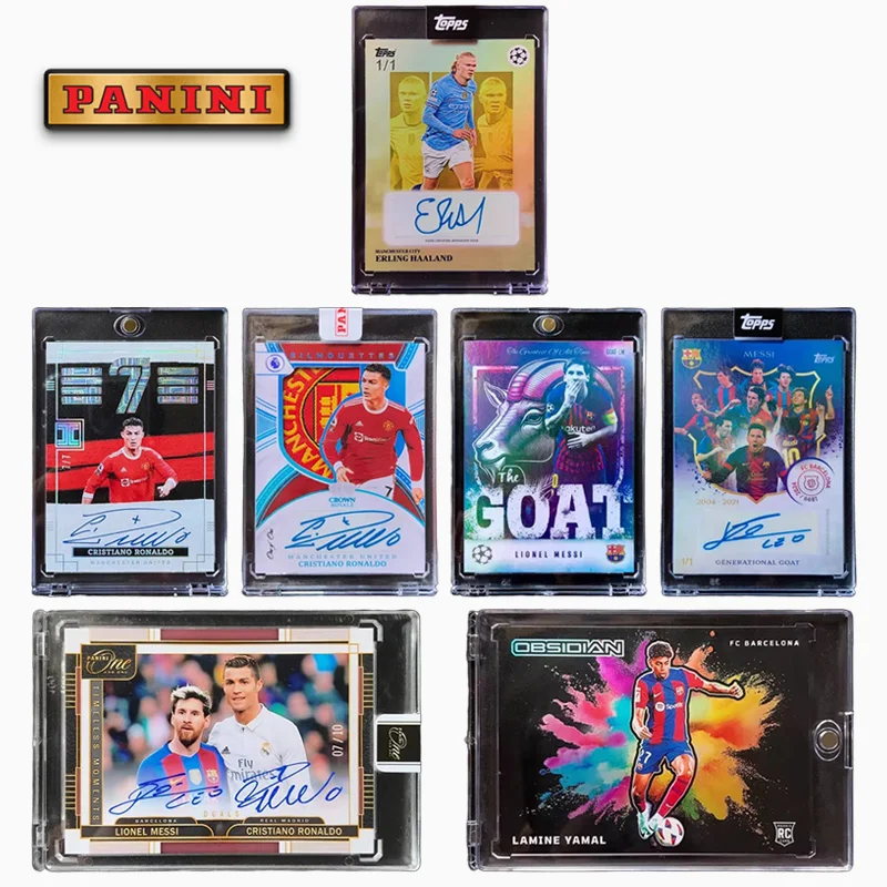 

Panini Diy Домашняя Лионель Месси Cr7 Криштиану Рональд Ямало Хаанландия Футбольная Звезда Автограф Джерси Коллекционные Карты Подарочная Коллекция