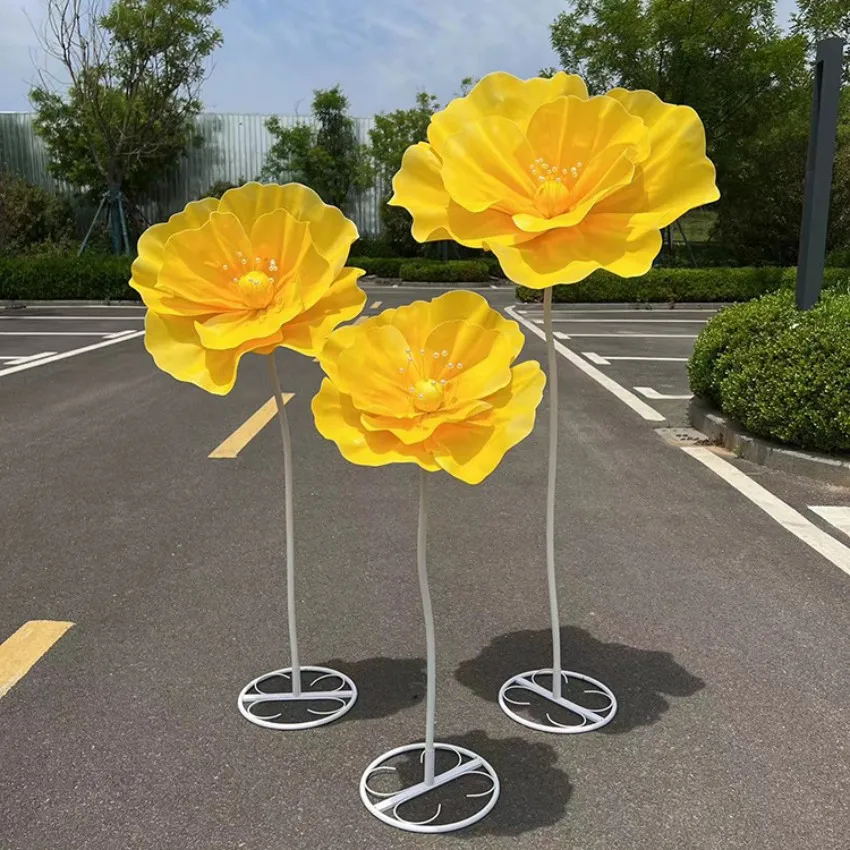 

Large Road Lead Flower Foam Artificial Flowers Wedding Backdrop Props T Stage Layout Ornaments Garden Decoration Window Display