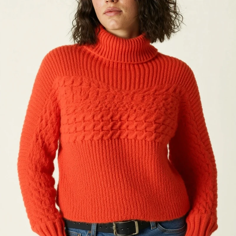 

Осенне-зимний модный свитер для девочек сохраняет тепло и повседневную водолазку, пуловер, свитер, свободные топы большого размера