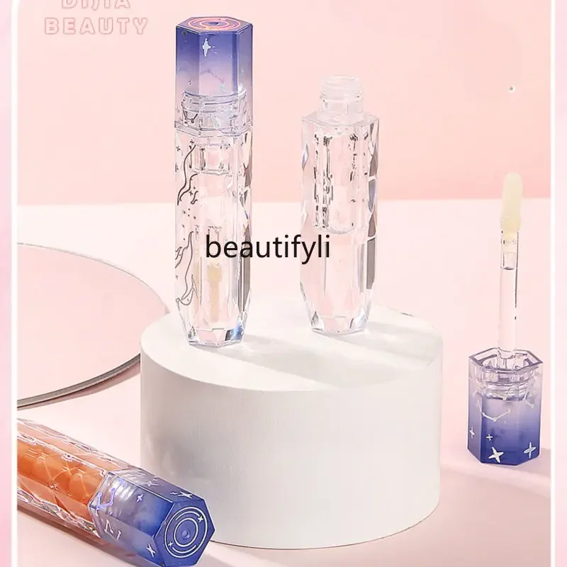 

zq Lip Gloss Mirror Glass Plain Face Lip Lacquer Summer Lip Gloss Women's Pearl with Flash Jelly Color Oil