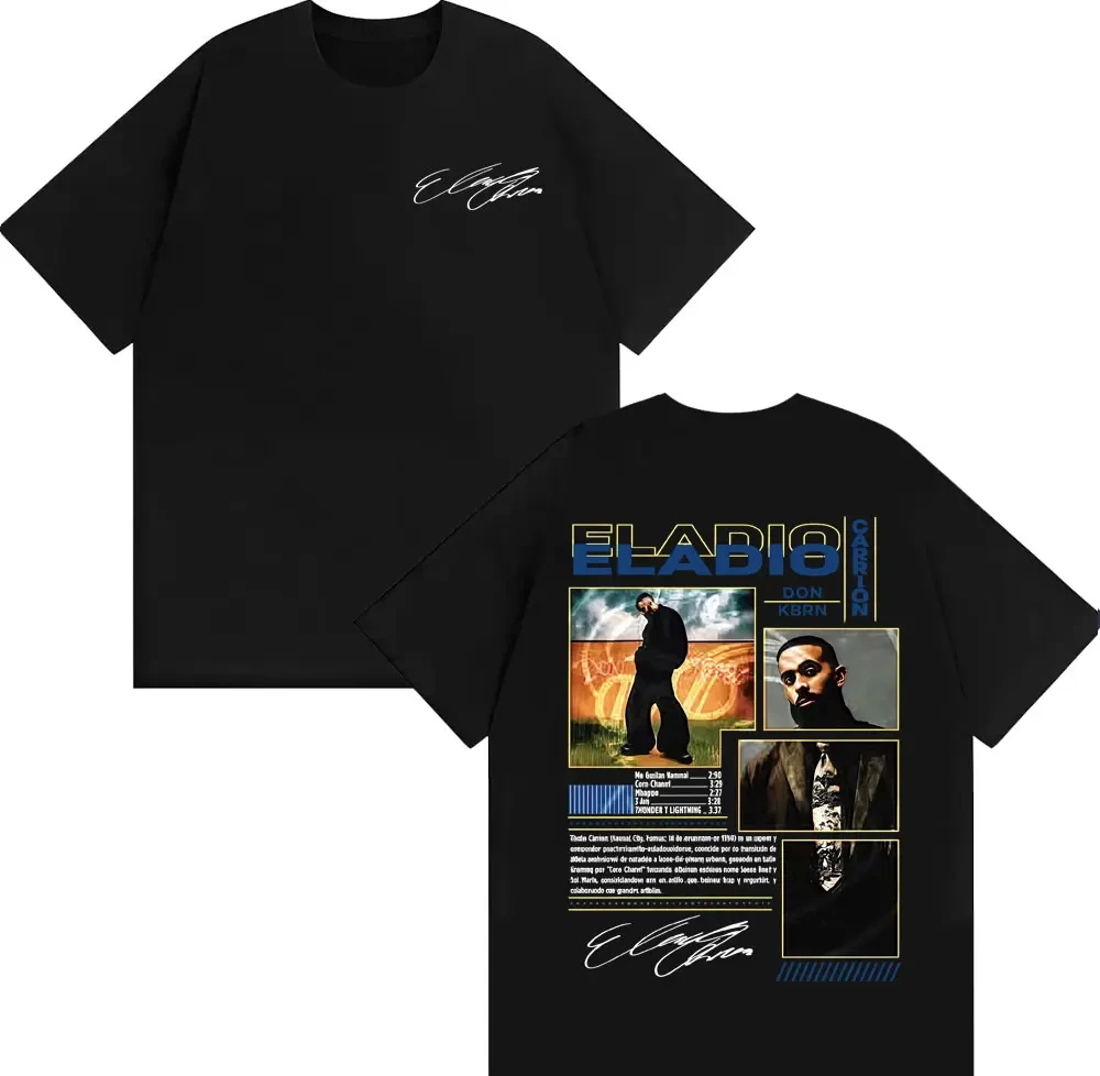 Rapper Eladio Carrion Don Kbrn Album 2026 Merch T-shirts Men Women Fashion Trend Gothic T-shirt High Quality 100% Cotton T Shirt